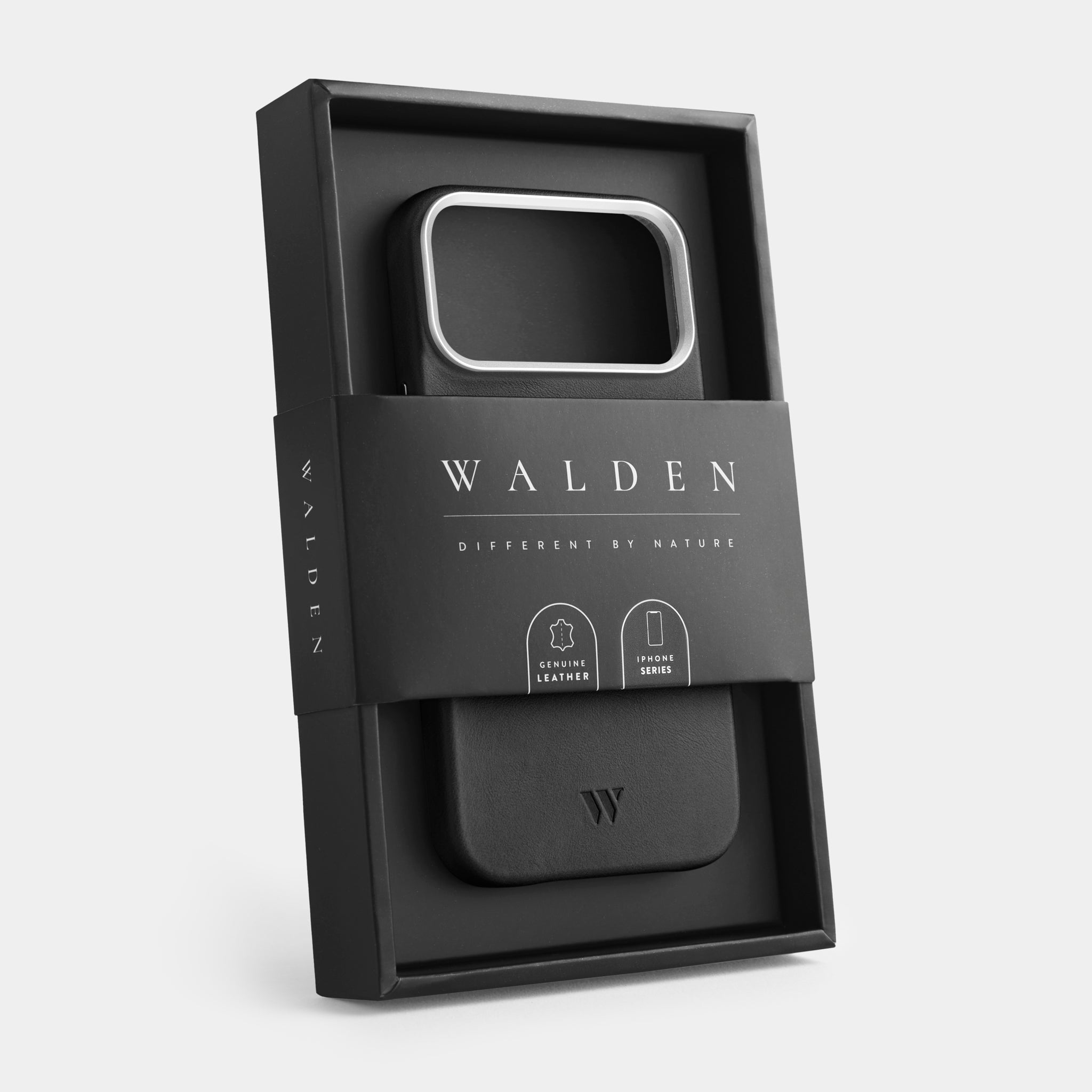 Walden® Genuine Leather iPhone Case · Bosco #color_bosco (silver)
