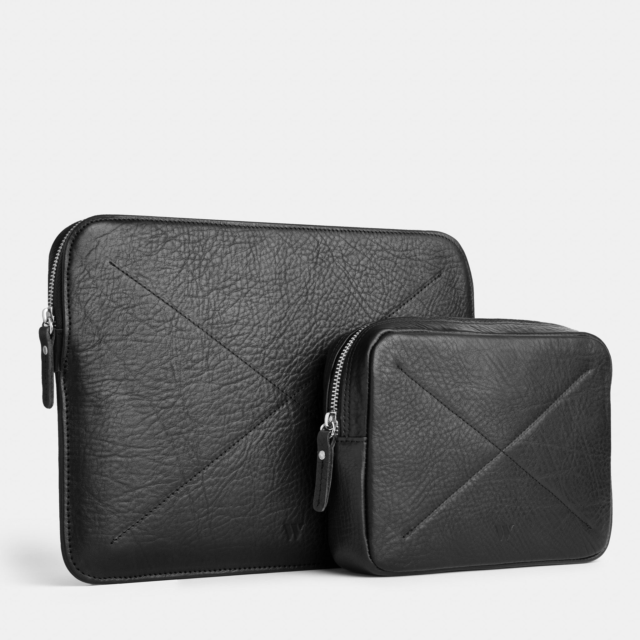 Walden® MacBook/PC Laptop Case + Genuine Leather Tech Bag Bundle · Bosco