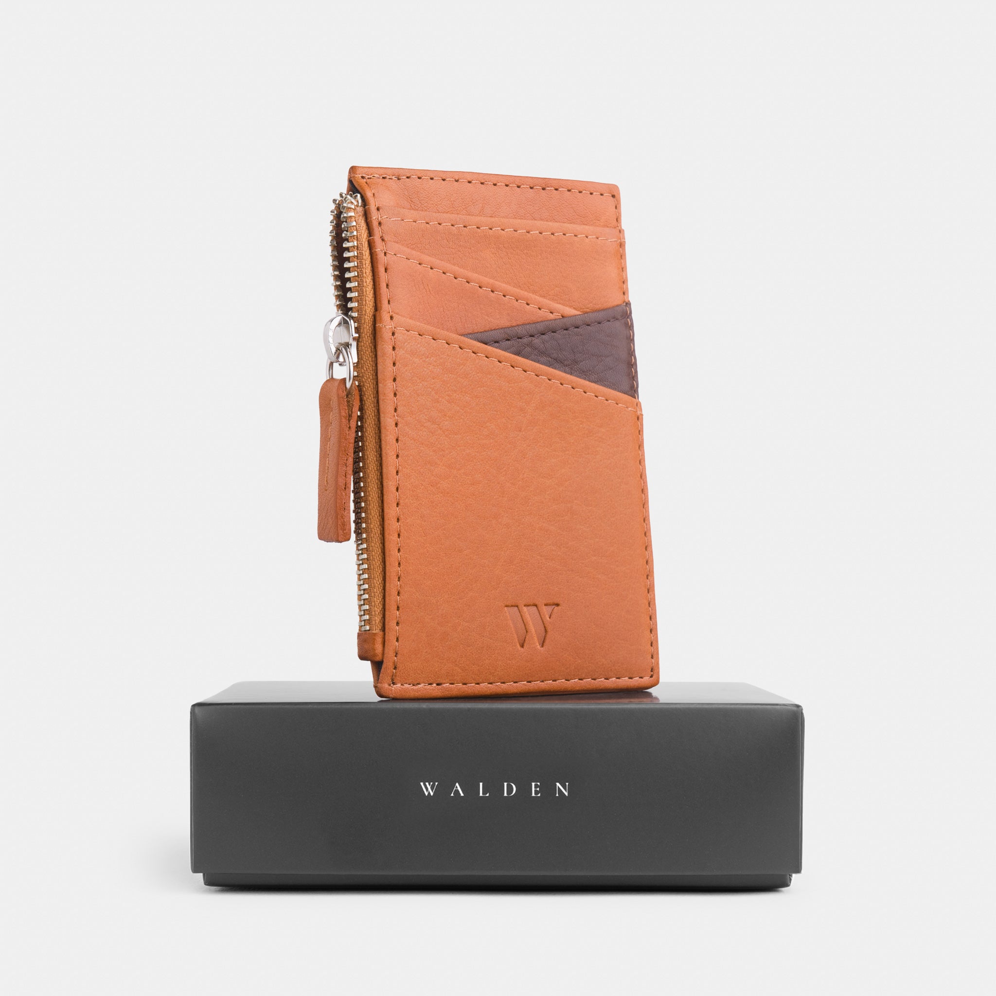Walden® Genuine Leather Zipper Card Holder · Terra #color_terra