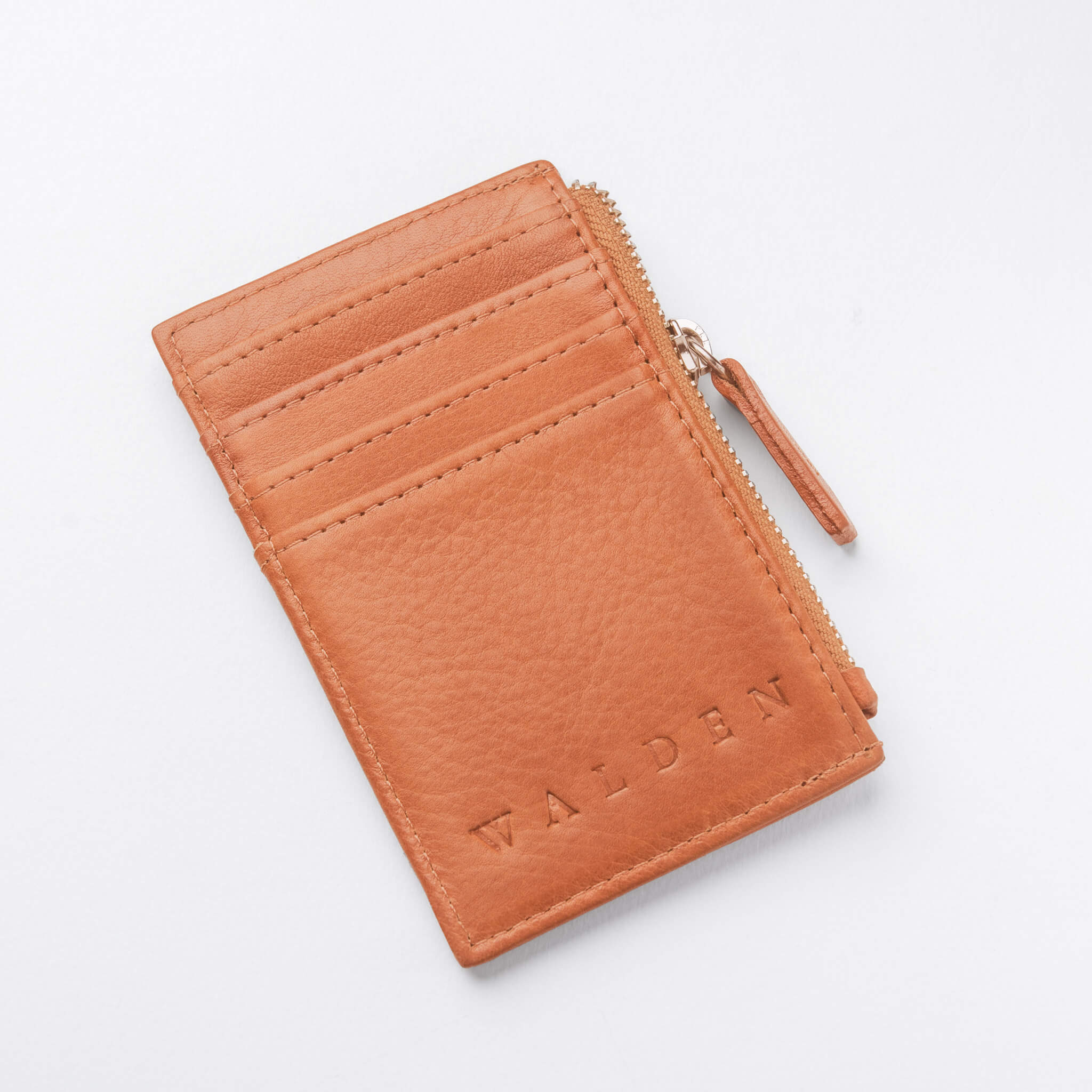 Walden® Genuine Leather Zipper Card Holder · Terra #color_terra