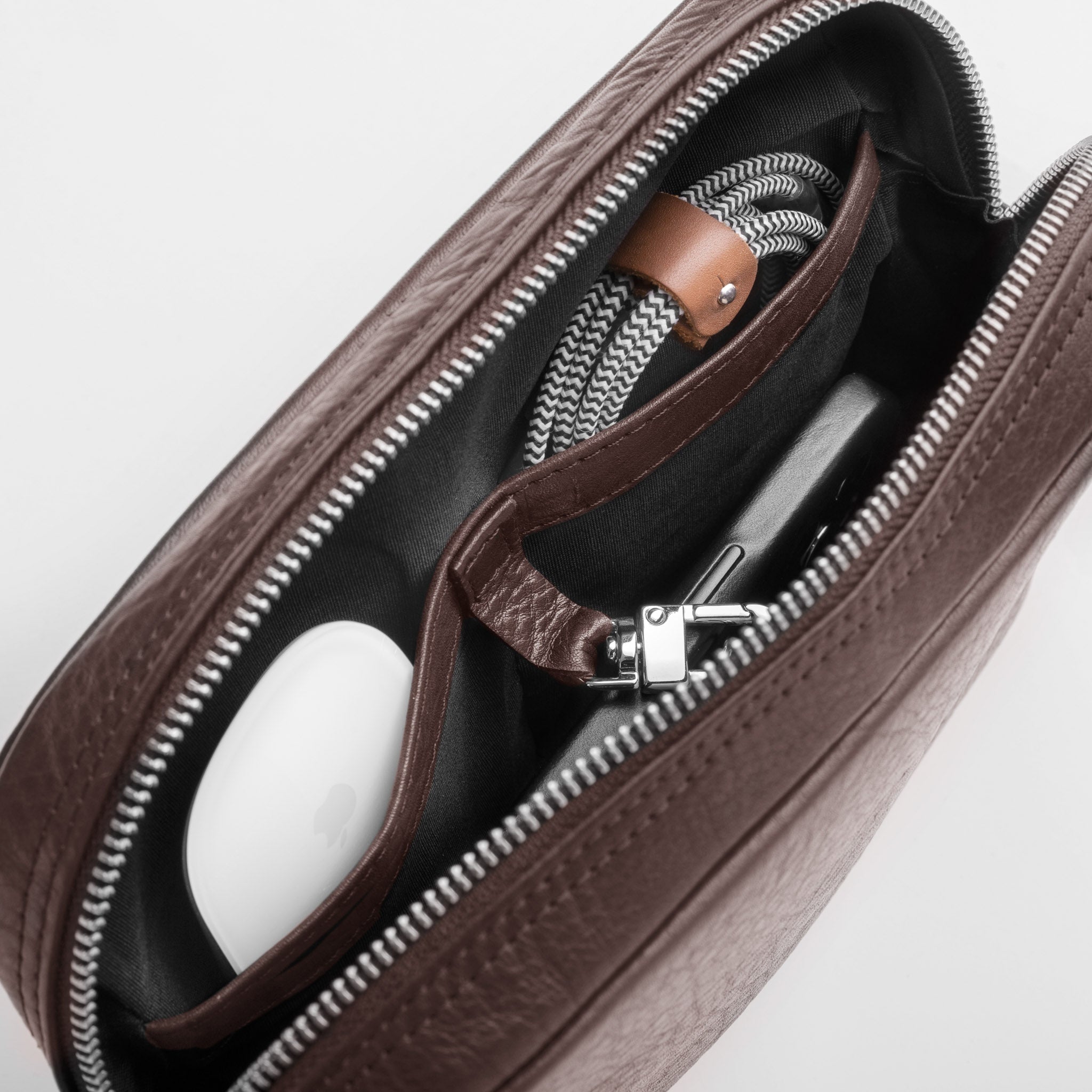 Walden® iPad Sleeve + Genuine Leather Tech Bag Bundle · Moca