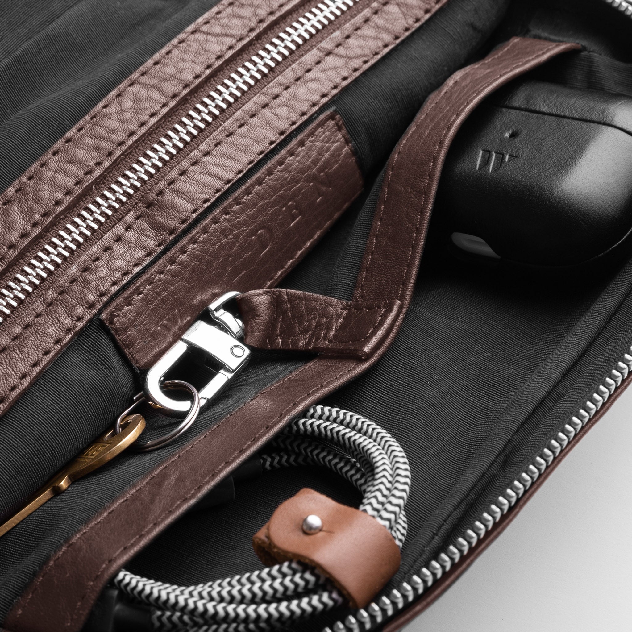 Walden® iPad Sleeve + Genuine Leather Tech Bag Bundle · Moca