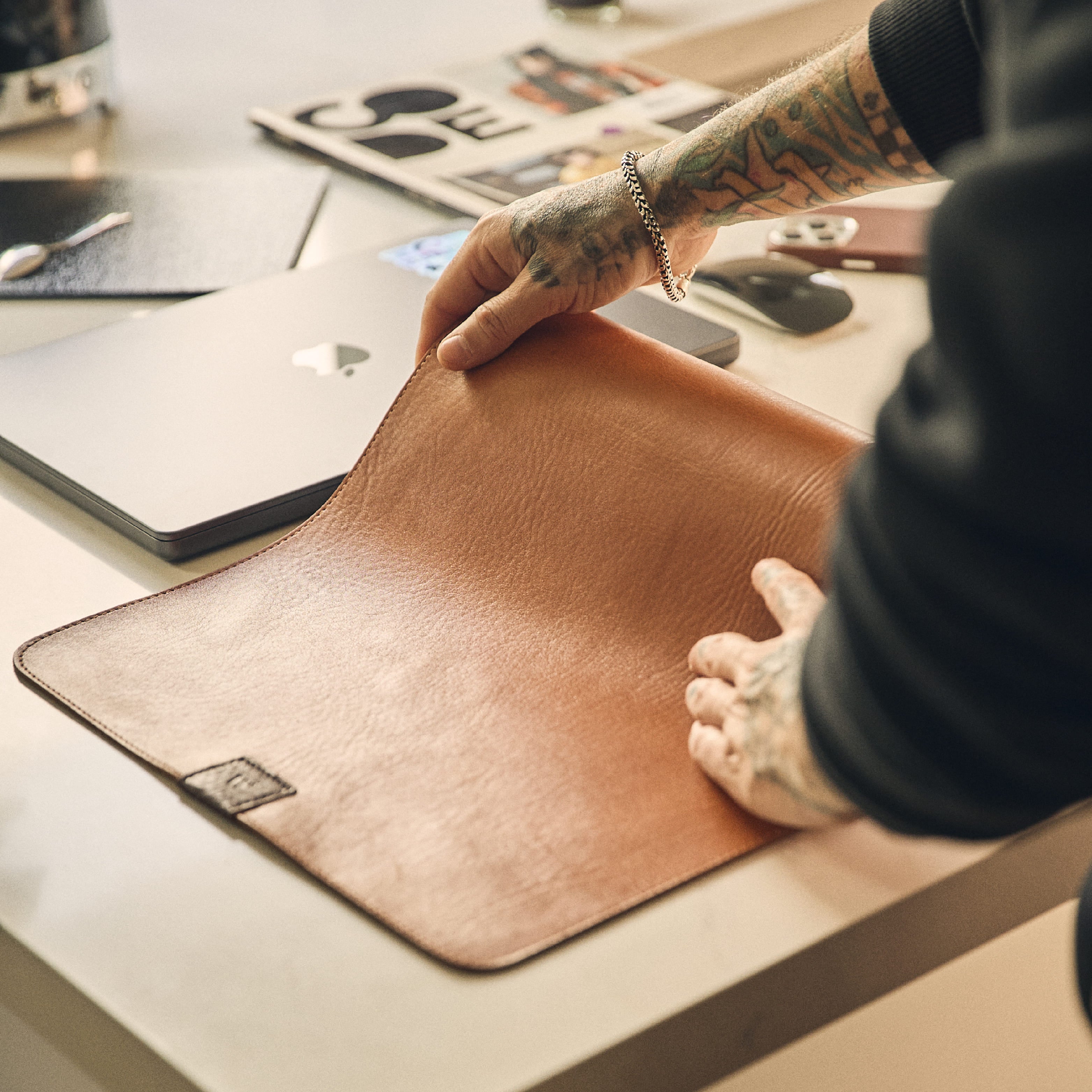 Walden® Laptop Mat de Cuero Genuino · Terra #color_terra