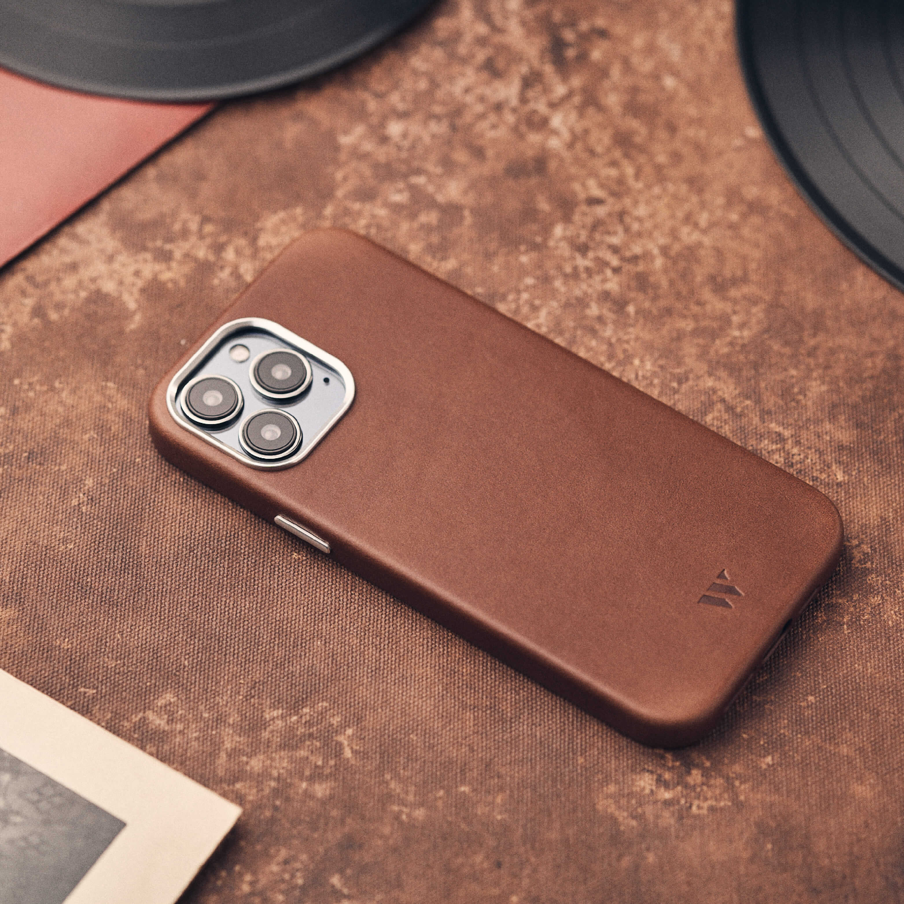 Walden® Genuine Leather iPhone Case + AirPods Case · Moca