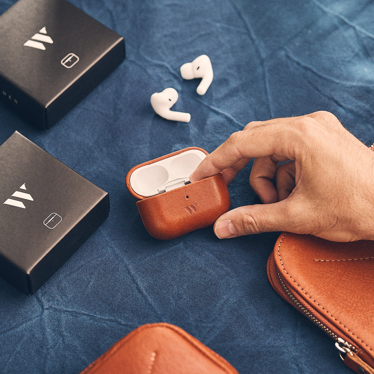 Walden® Genuine Leather iPhone Case + AirPods Case · Terra