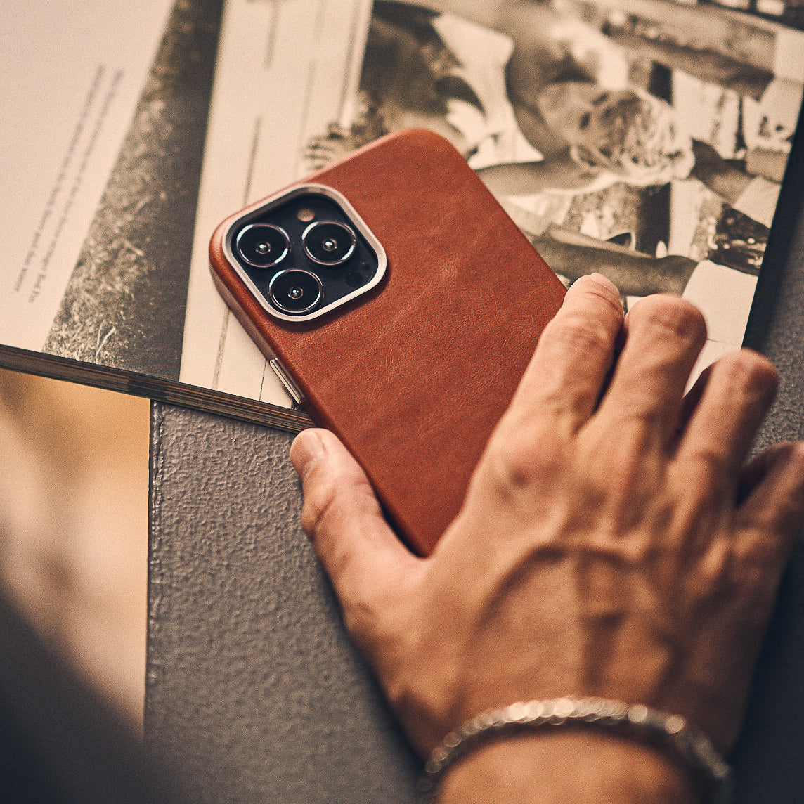 Walden® Genuine Leather iPhone Case + AirPods Case · Terra