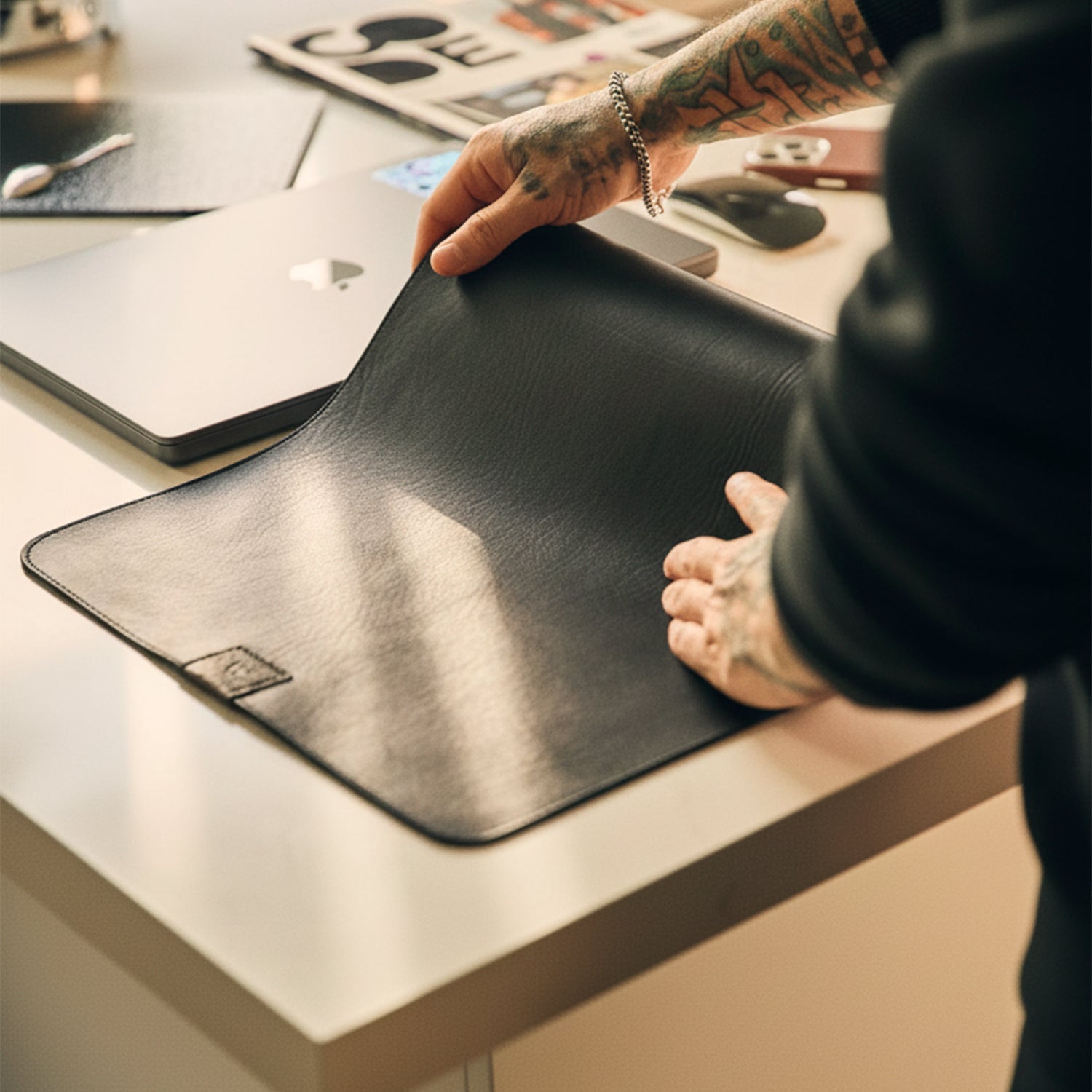 Walden® Laptop Mat de Cuero Genuino · Bosco #color_bosco