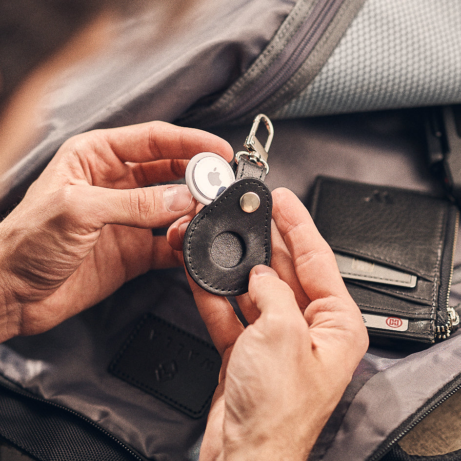 Walden® Genuine Leather Airtag Keychain Bundle Kit x3 · Bosco #color_bosco