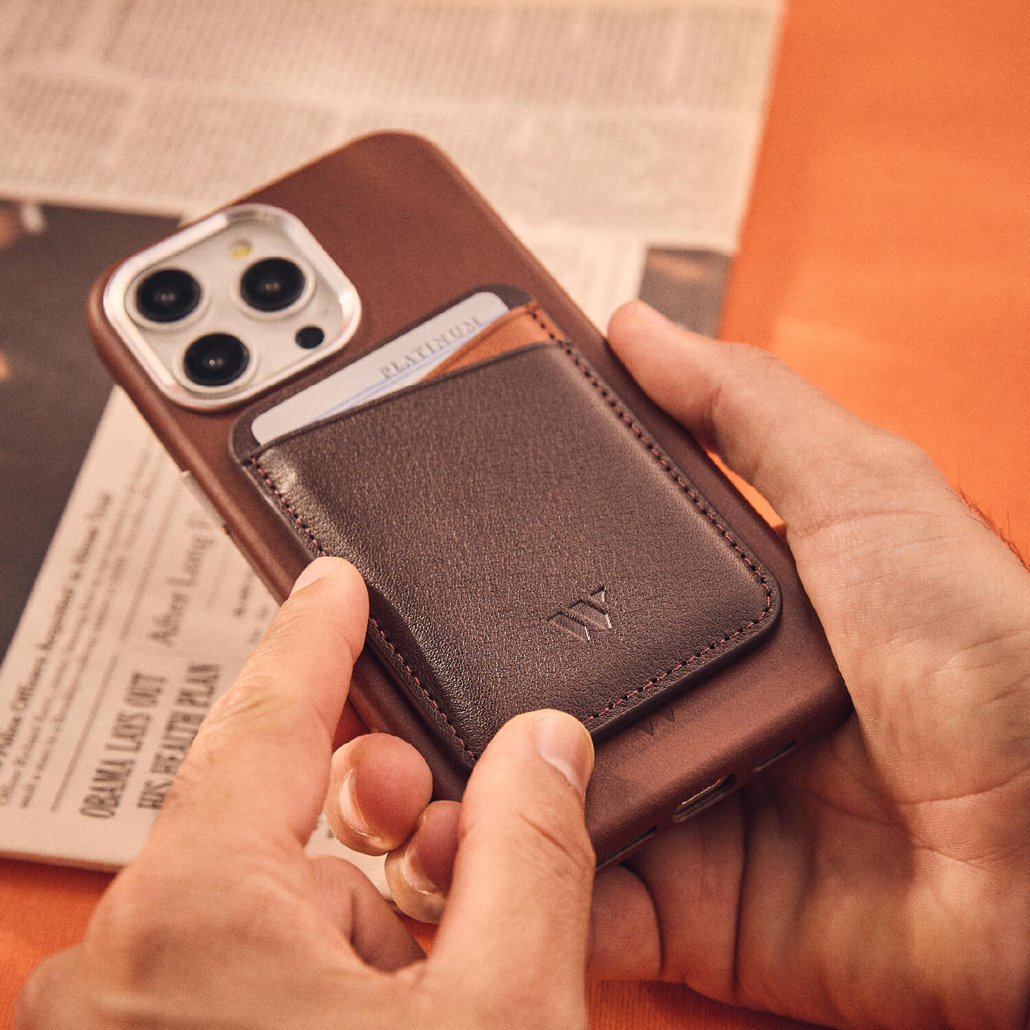 Walden® Genuine Leather MagSafe Wallet · Moca #color_moca