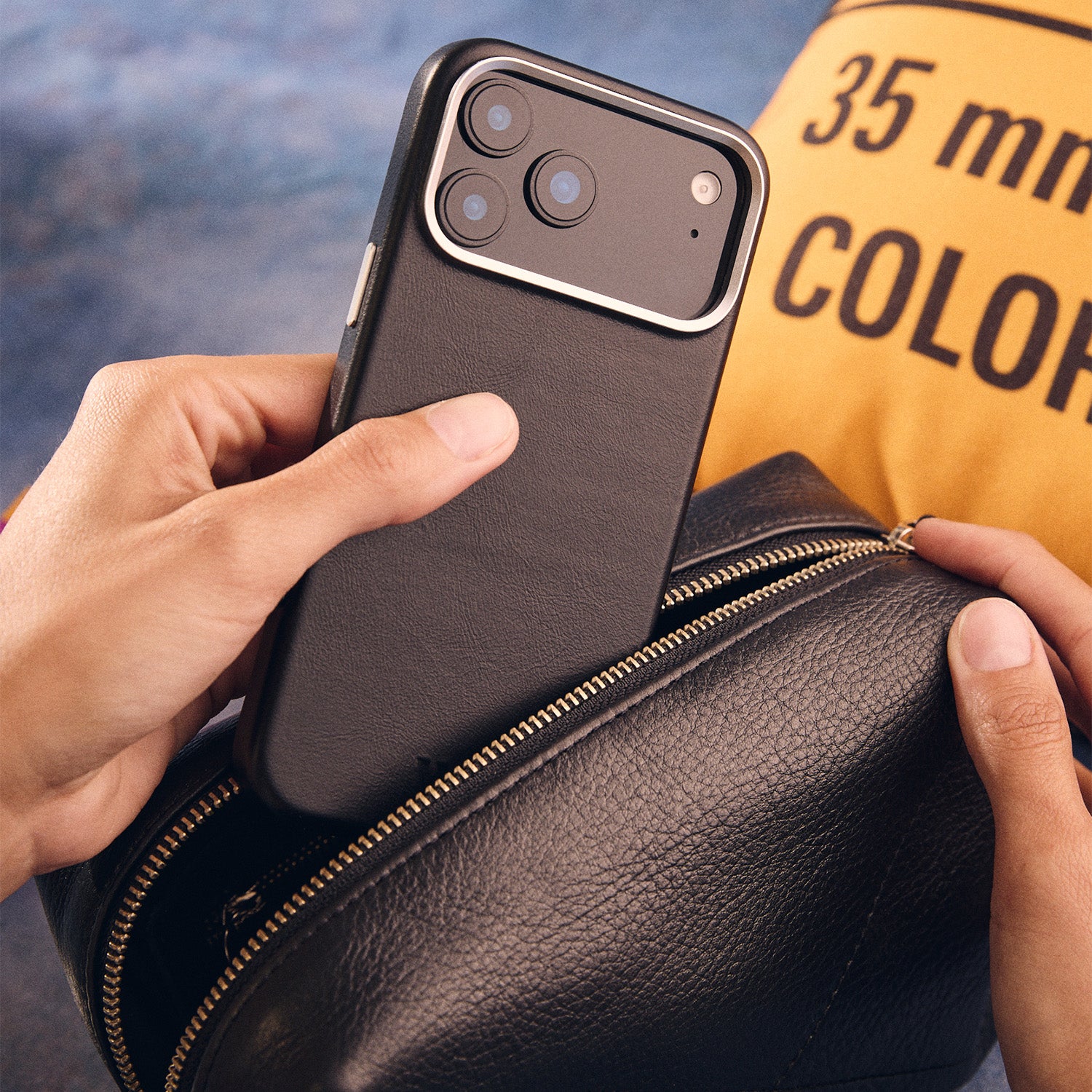 Walden® Genuine Leather iPhone Case · Bosco #color_bosco (silver)