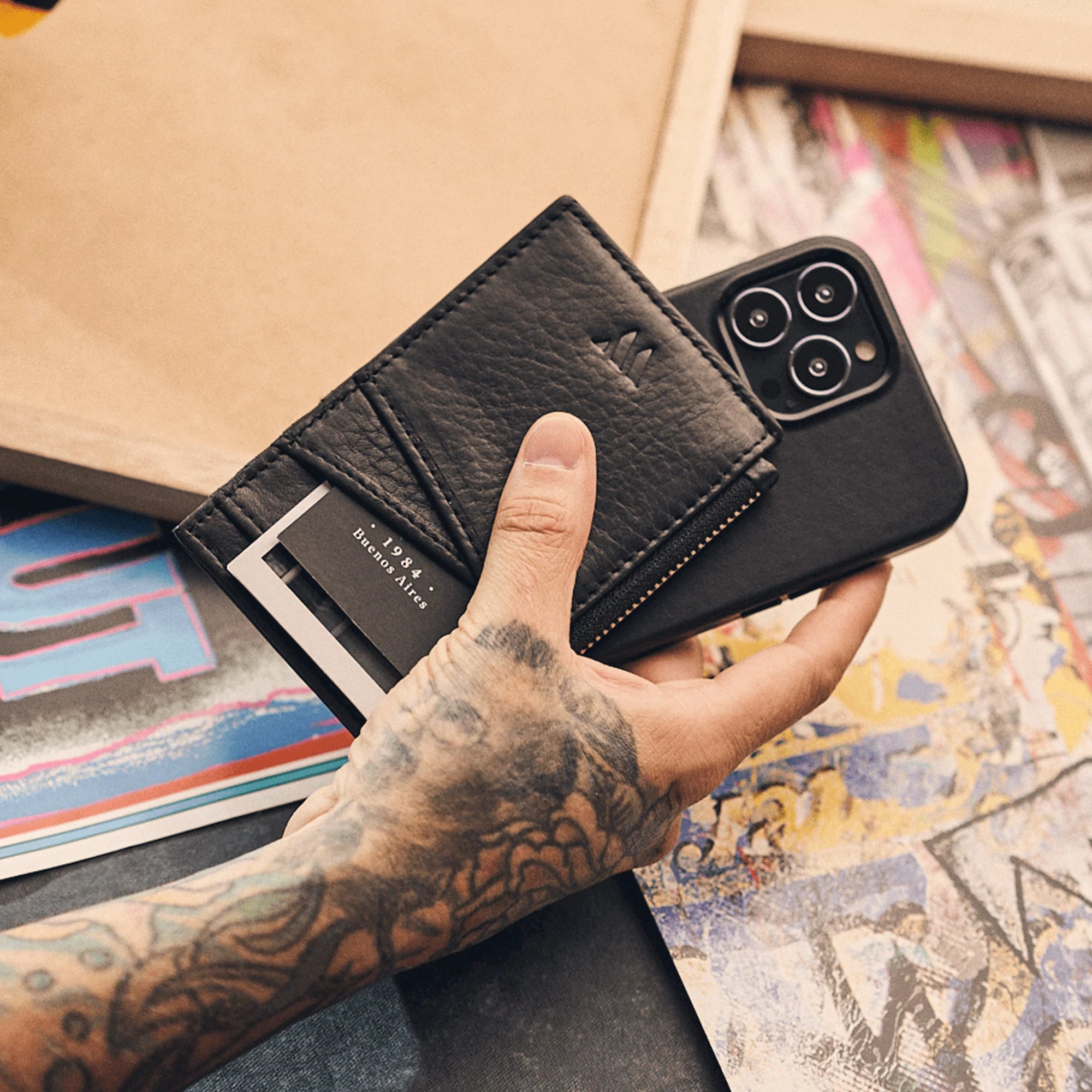 Walden® Genuine Leather Zipper Card Holder · Bosco #color_bosco