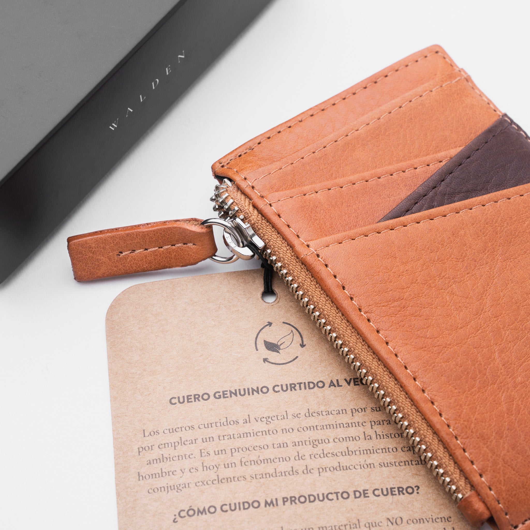 Walden® Genuine Leather Zipper Card Holder · Terra #color_terra