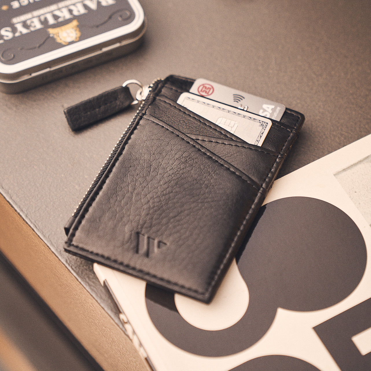 Walden® Genuine Leather Zipper Card Holder · Bosco #color_bosco