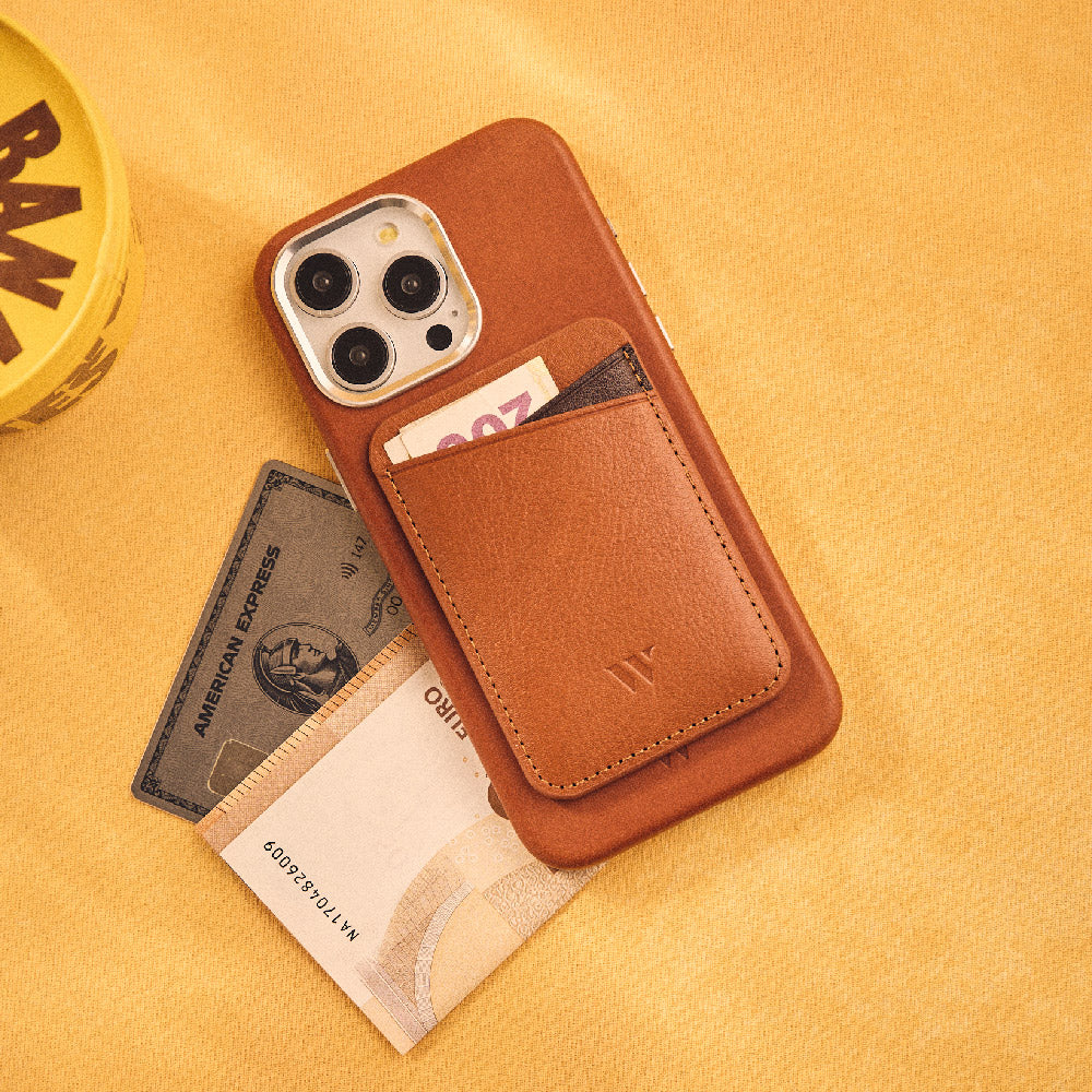 Walden® Genuine Leather iPhone Case + MagSafe Wallet · Terra