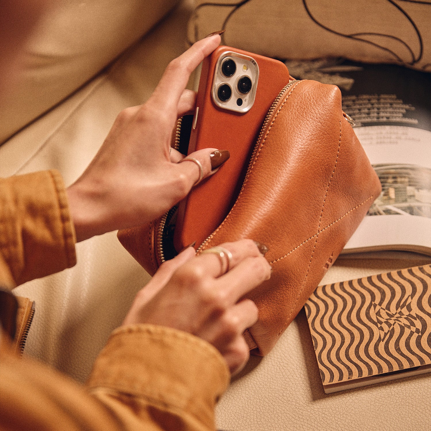 Walden® Genuine Leather Necesser · Terra #color_terra