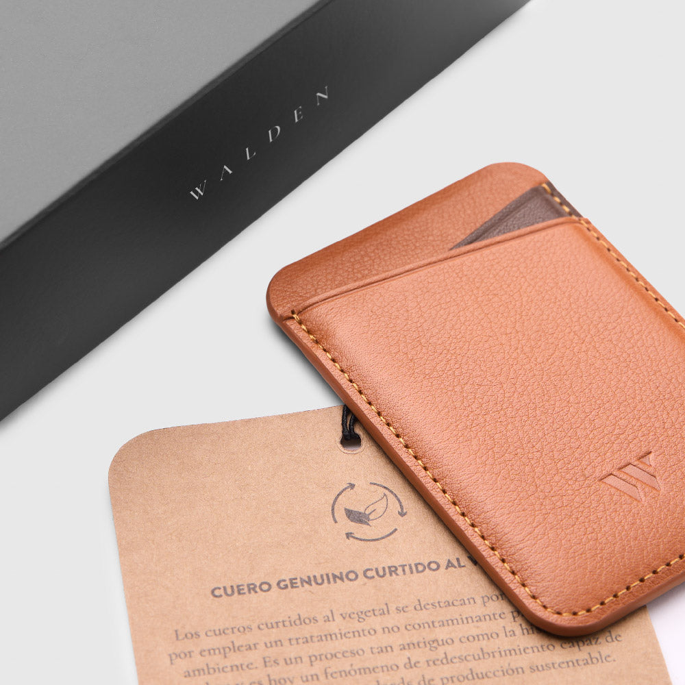 Walden® Genuine Leather iPhone Case + MagSafe Wallet · Terra