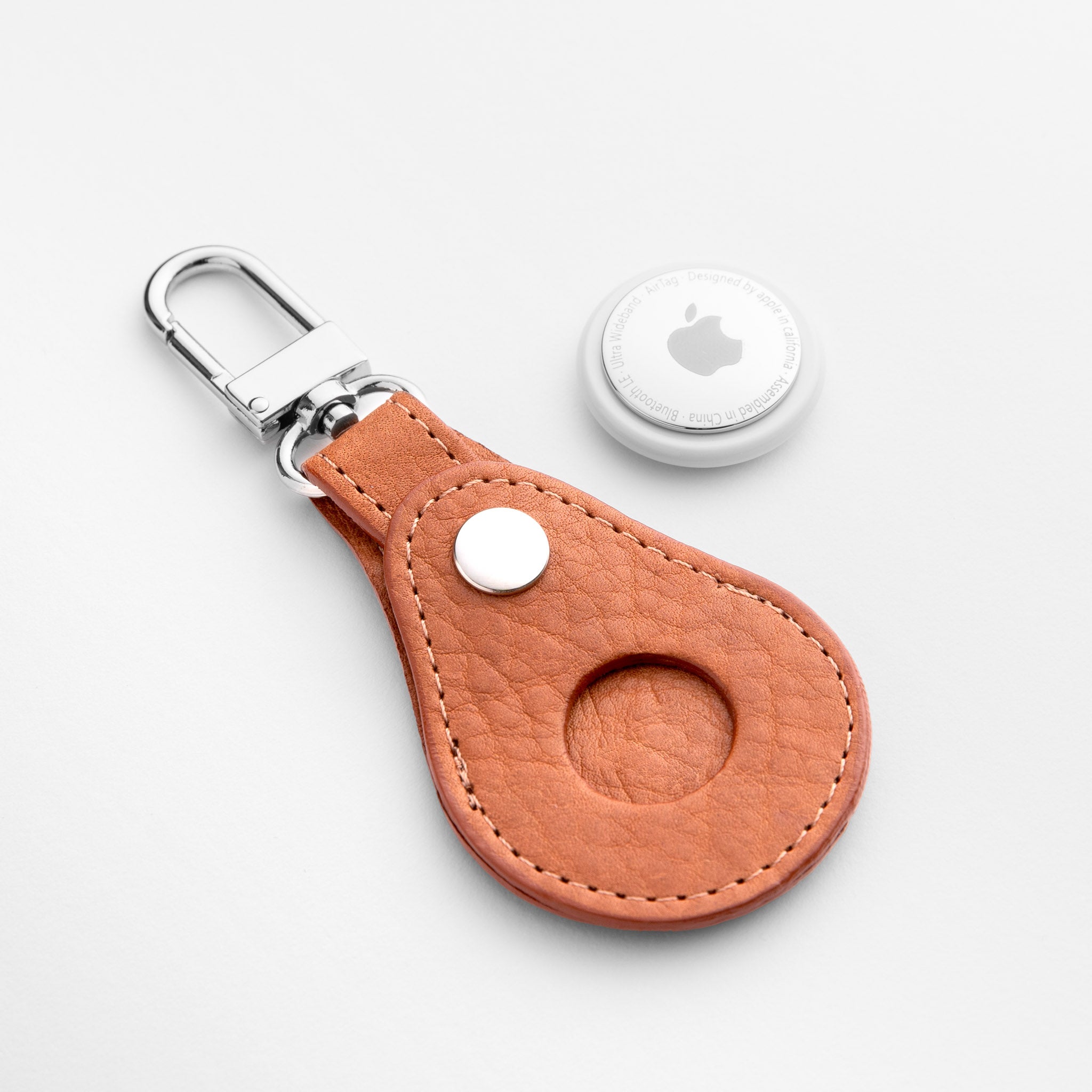 Walden® Genuine Leather Airtag Keychain Bundle Kit x3 · Terra #color_terra