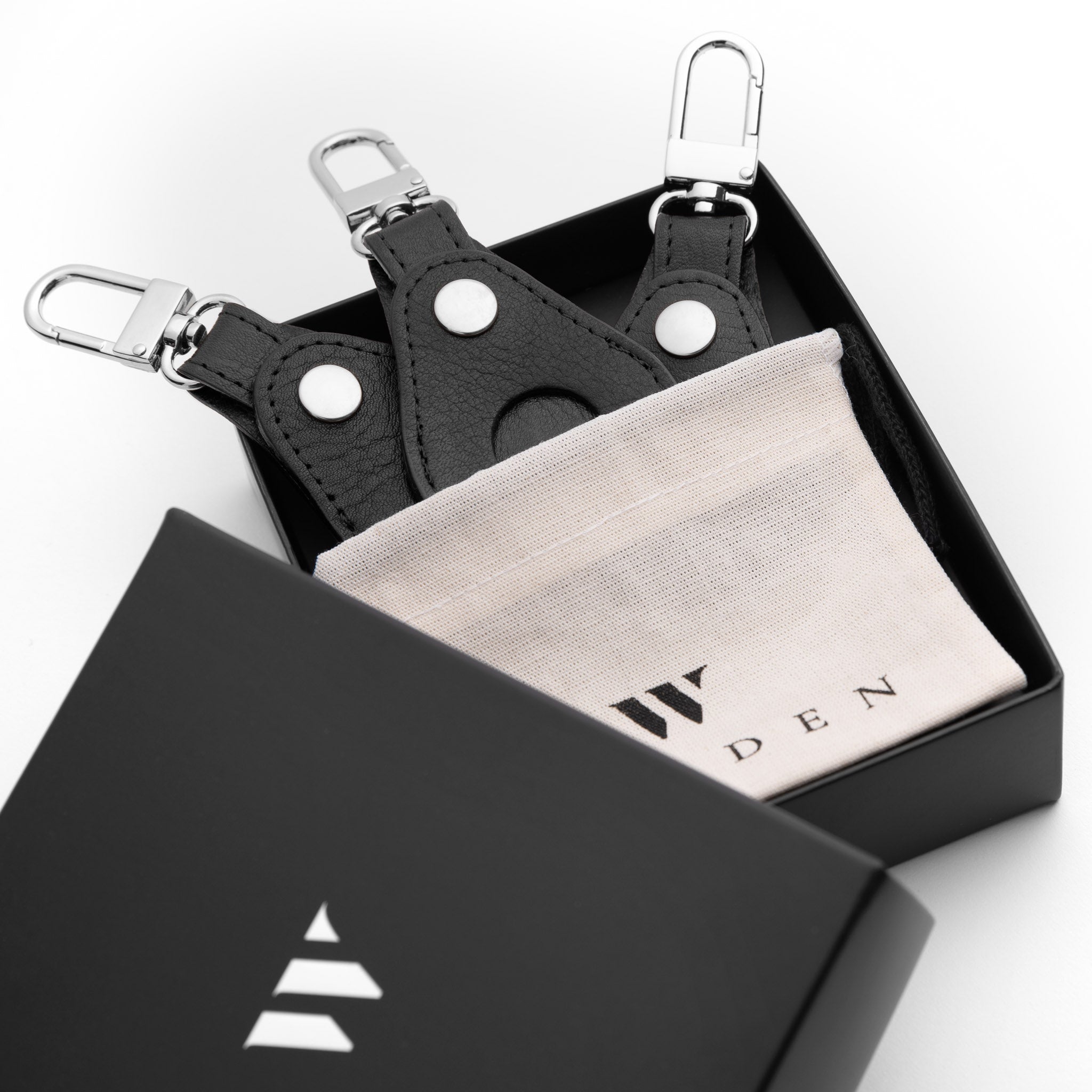 Walden® Genuine Leather Airtag Keychain Bundle Kit x3 · Bosco #color_bosco