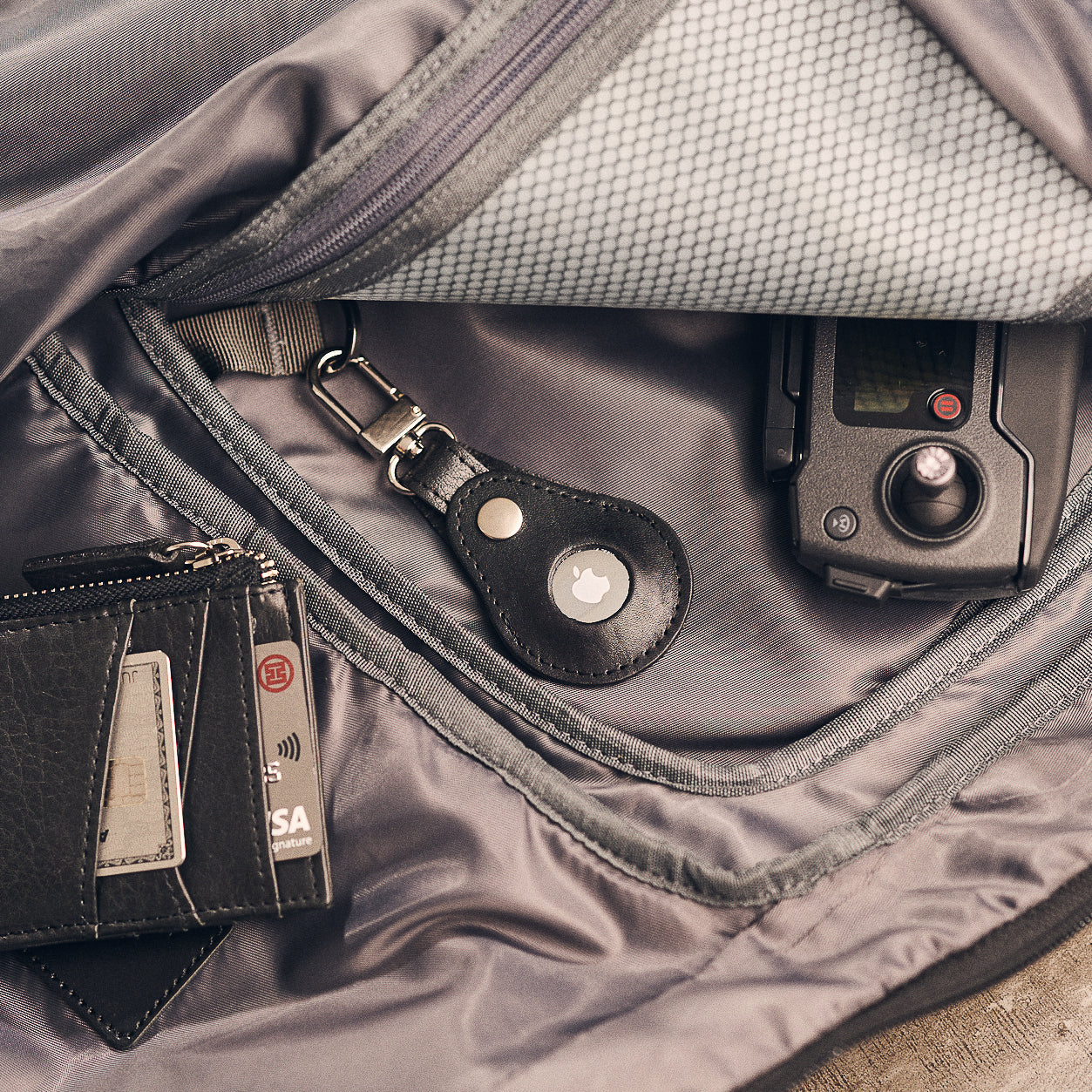 Walden® Genuine Leather Airtag Keychain Bundle Kit x3 · Bosco #color_bosco