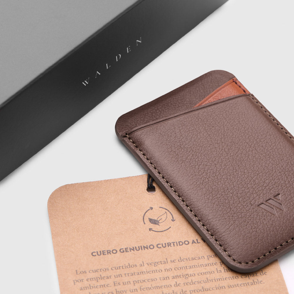 Walden® Genuine Leather iPhone Case + MagSafe Wallet · Moca