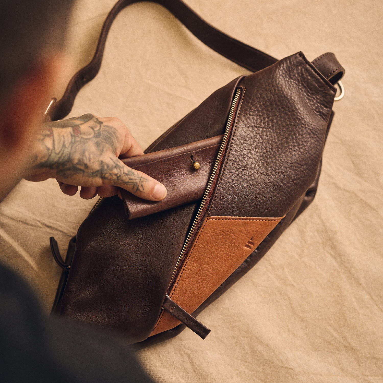 Walden® Genuine Leather Fanny Pack · Moca #color_moca
