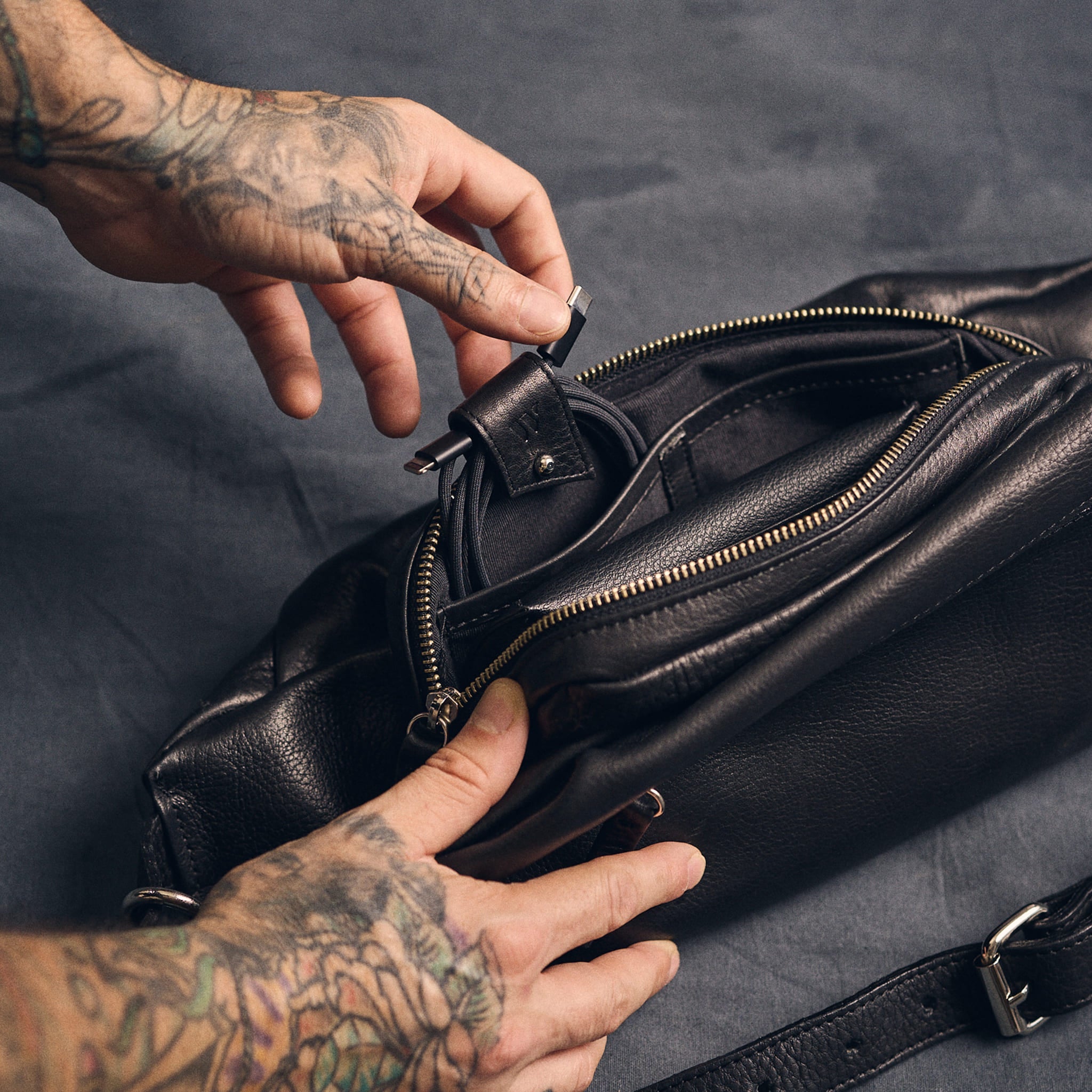 Walden® Genuine Leather Cable Holders · Bosco #color_bosco