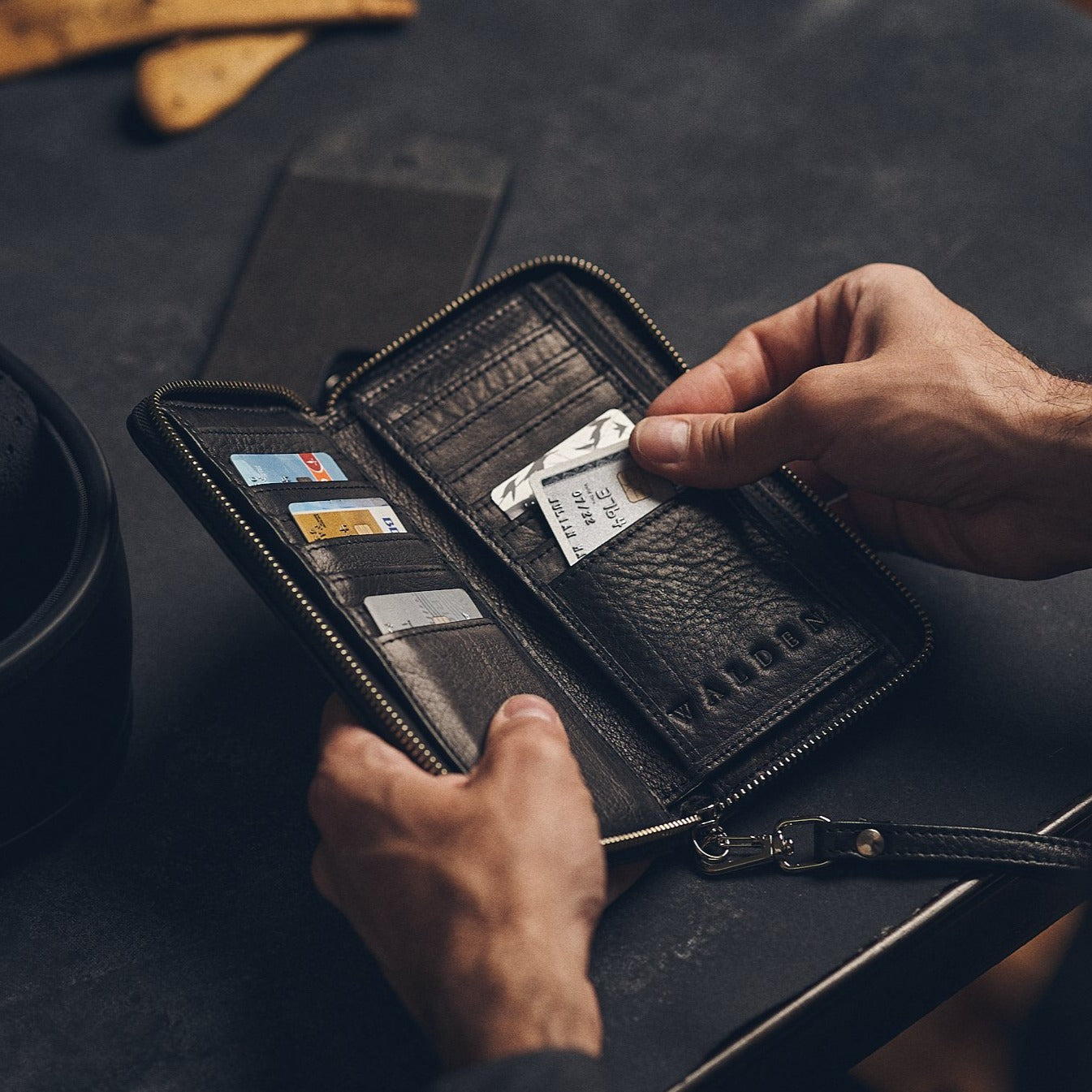 Walden® Genuine Leather Large Wallet · Bosco  #color_bosco