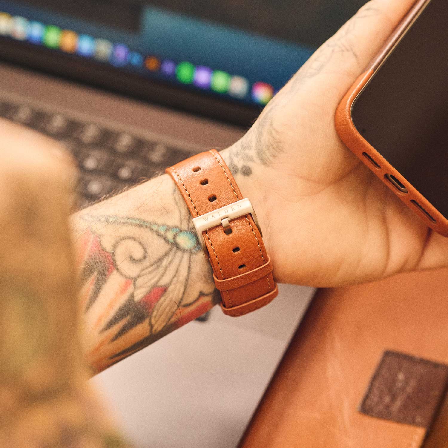 Walden® Genuine Leather iPhone Case + Apple Watch Strap  · Terra #color_terra