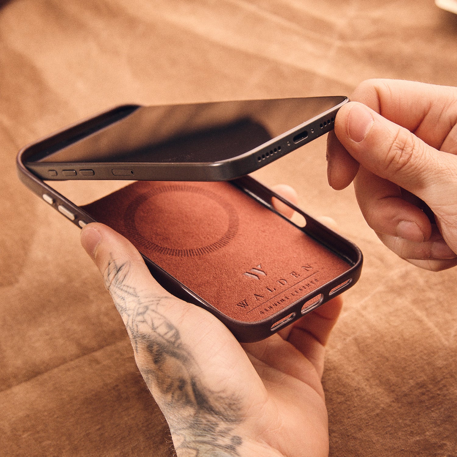 Walden® Genuine Leather iPhone Case · Moca #color_moca