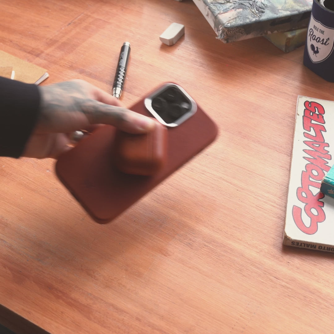 Walden® Genuine Leather iPhone Case + AirPods Case · Bosco